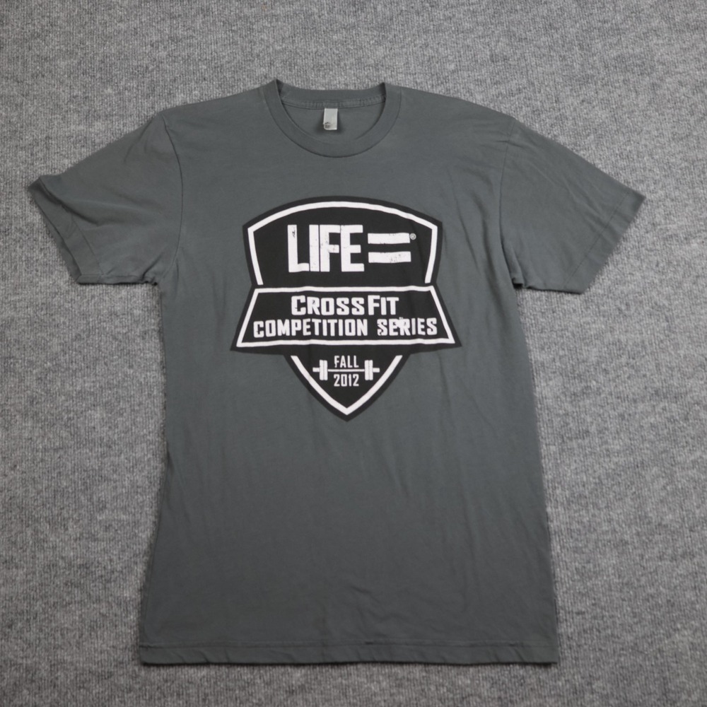 CrossFit Olathe Shirt Mens Medium Gray Life Competition Series Fall 2012 Tee